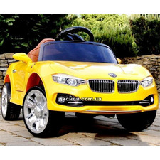 Детский электромобиль M 3175 EBLR-6 BMW, кожаное сиденье, желтый